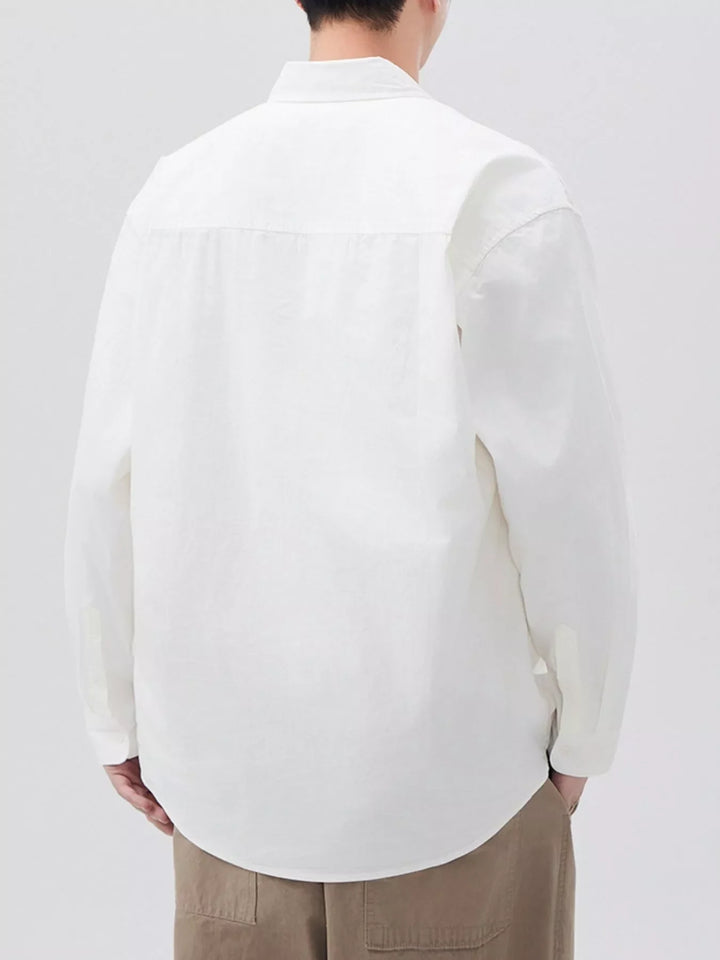 Men's Plus Size Button Up Long Sleeve Shirt