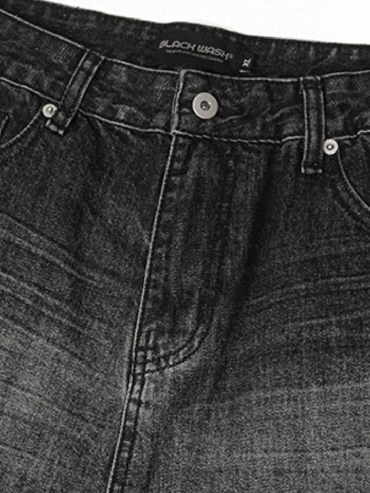 Men's Distressed Wide Leg Jeans
