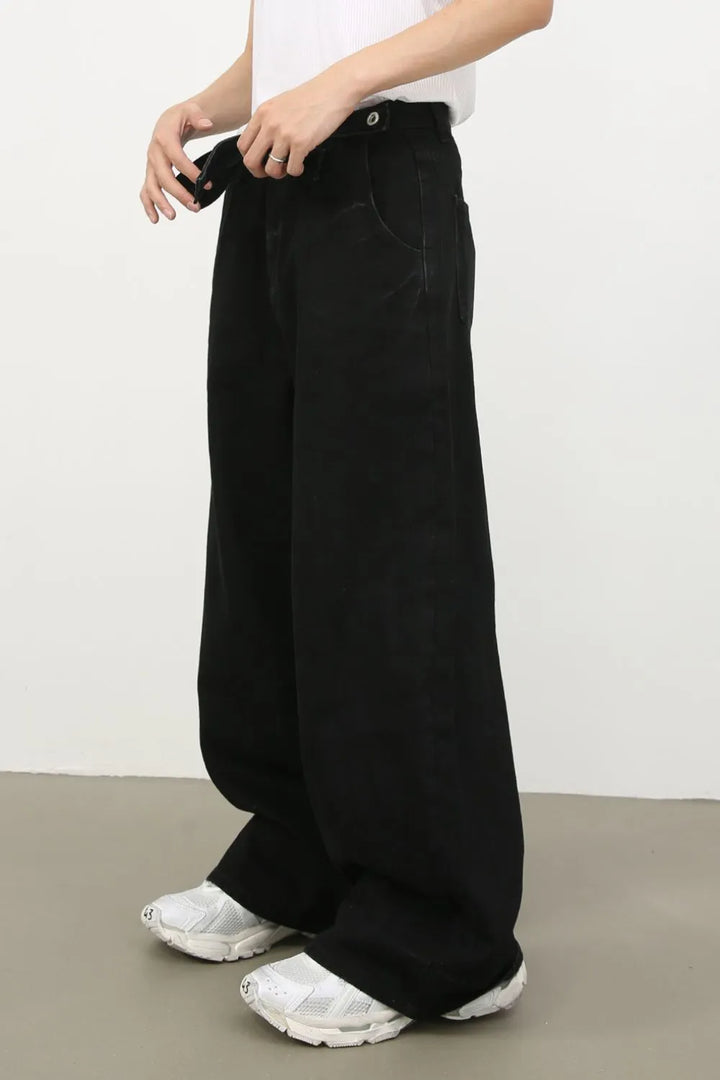 Men's Mid Rise Wide Leg Jeans
