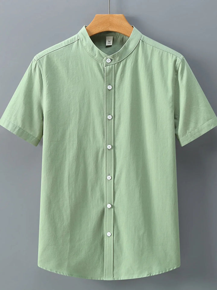 Men's Plus Size Button Up Short Sleeve Shirt