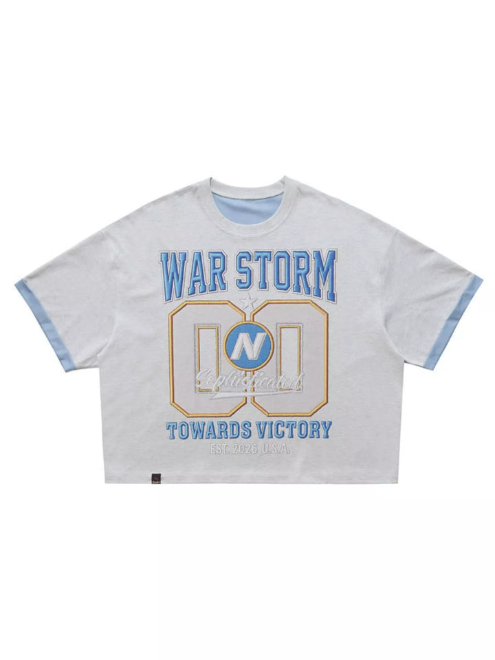 Men's War Storm Graphic Round Neck T-Shirt