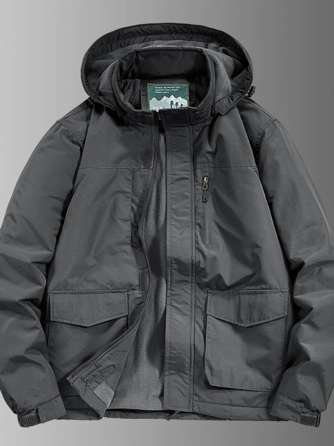 Men's Plus Size Waterproof Hooded Outdoor Jacket