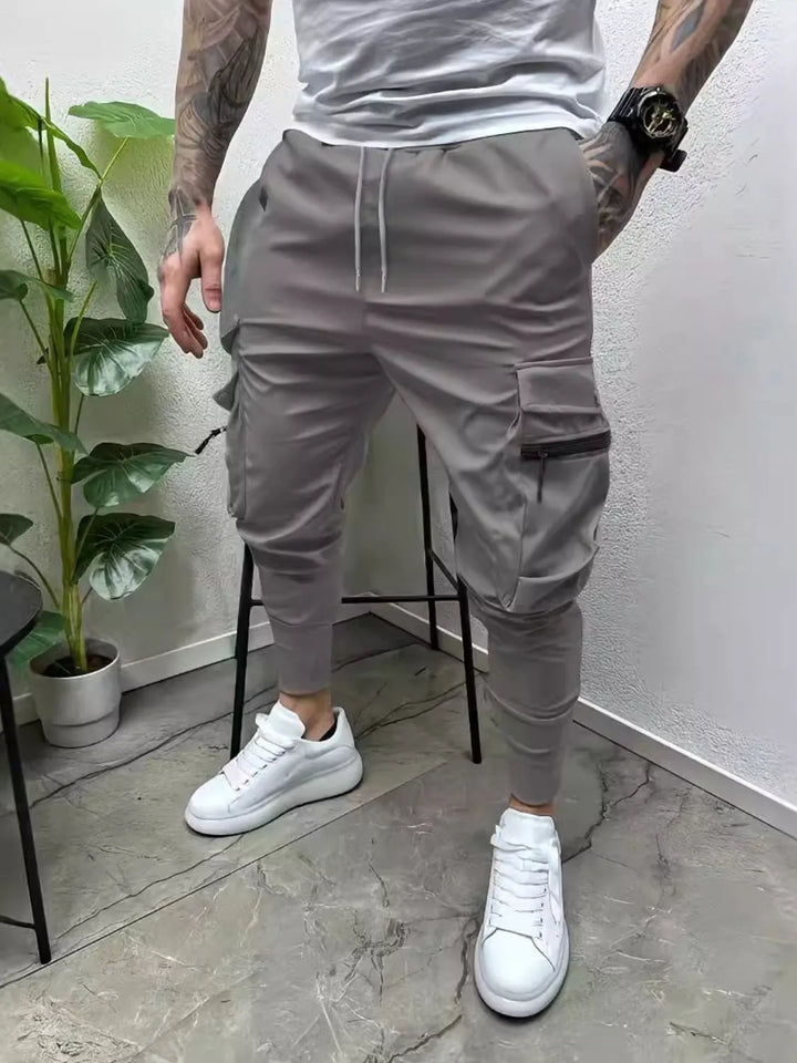 Men's Full Size Drawstring Pants with Pockets Plus Size