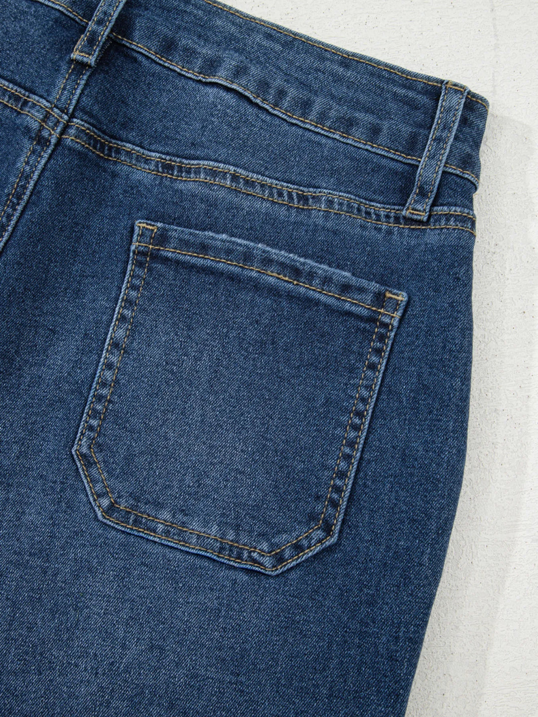 Cropped High Rise Wide Leg Jeans