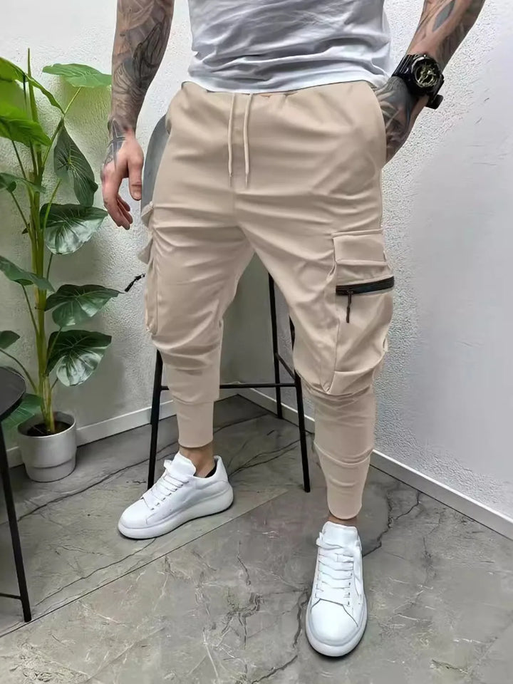 Men's Full Size Drawstring Pants with Pockets Plus Size