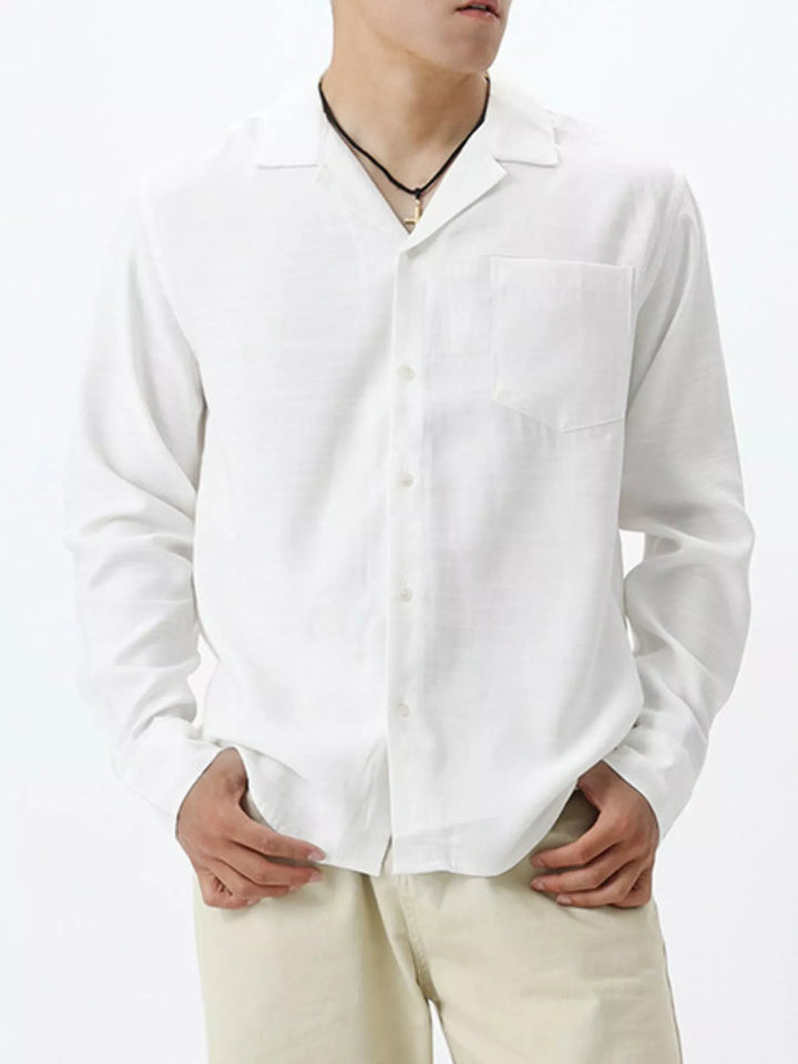 Men's Plus Size Button Up Long Sleeve Shirt