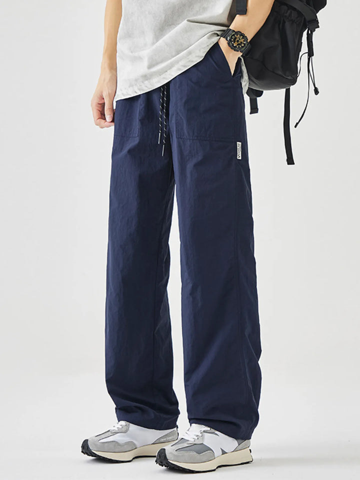 Men's Plus Size Drawstring Wide Leg Pants