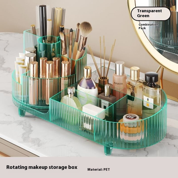 Cosmetics Storage Box Large Capacity Rotatable Dresser Table Lipstick Skin Care Products Transparent Rack Acrylic