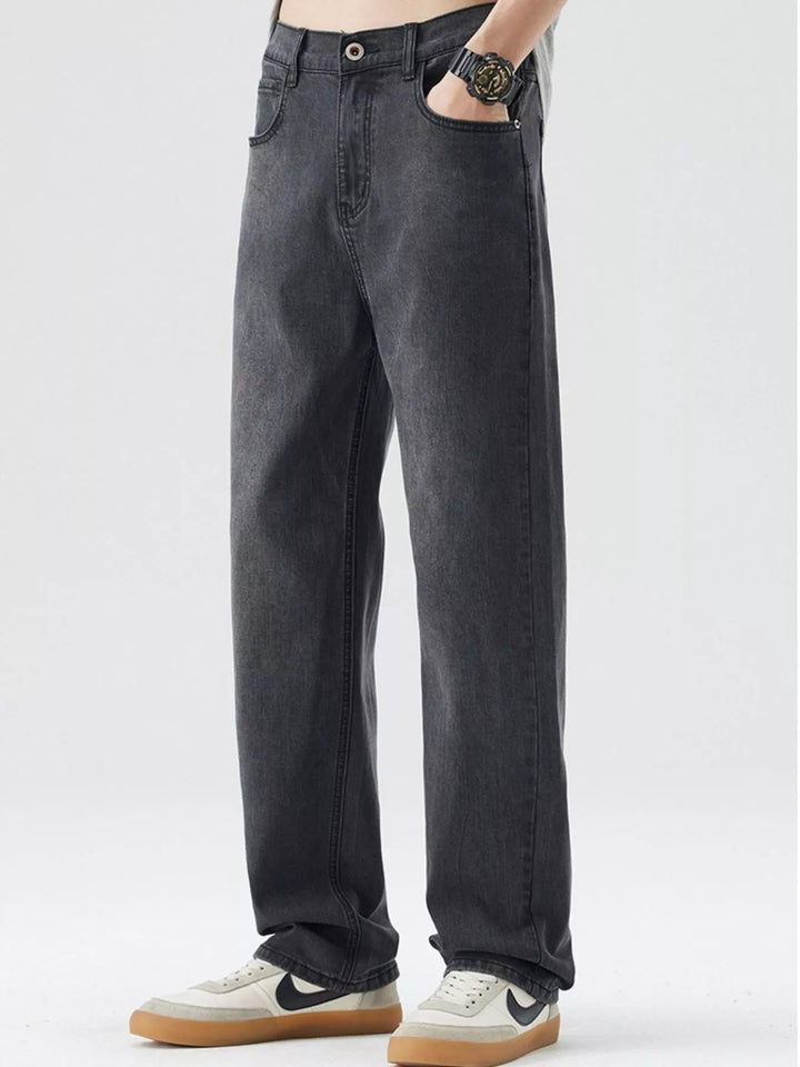 Men's Wide Leg Jeans with Pockets