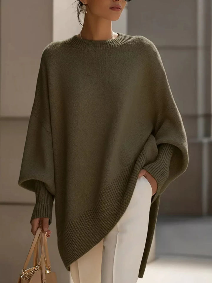 Oversized Batwing Sleeve Knit Sweater