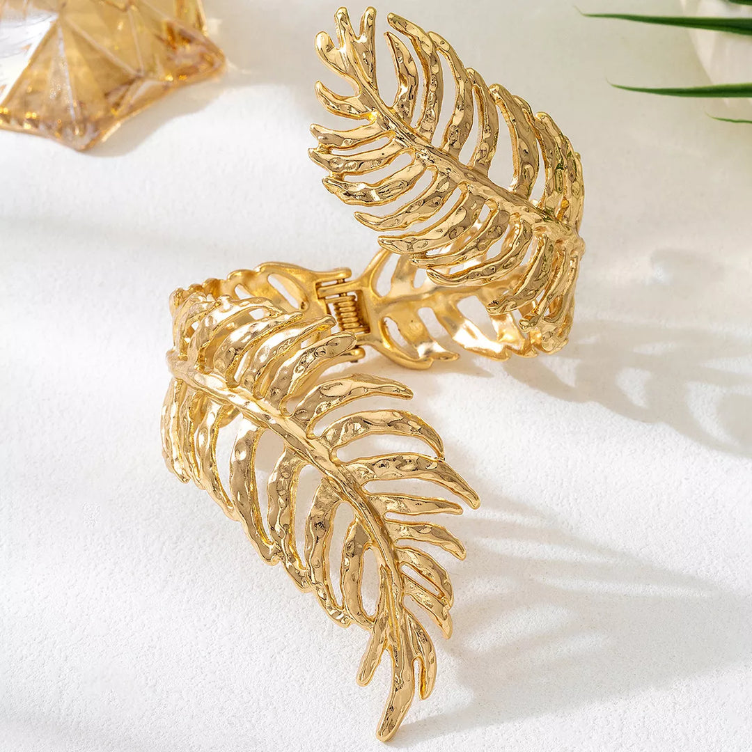 18K Gold-Plated Alloy Leaf Bracelet