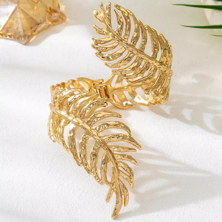 18K Gold-Plated Alloy Leaf Bracelet