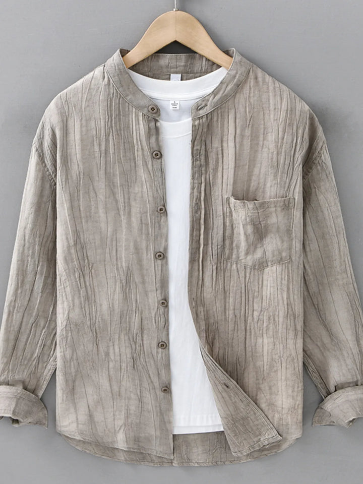 Men's Plus Size Button Up Long Sleeve Shirt