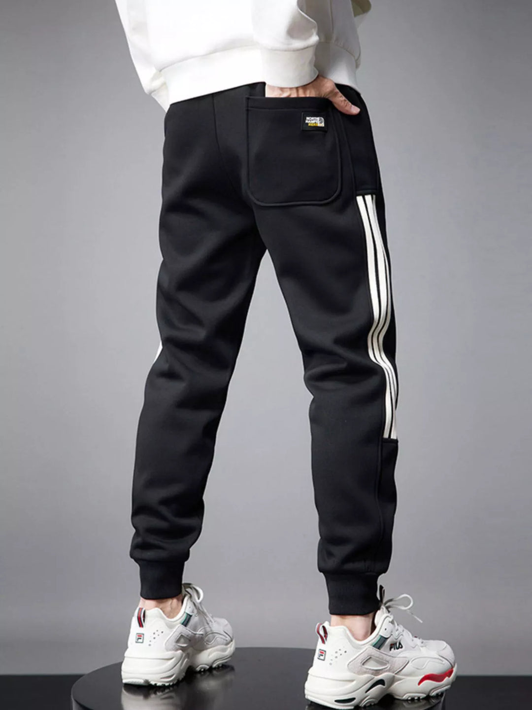 Men's Side Striped Drawstring Joggers