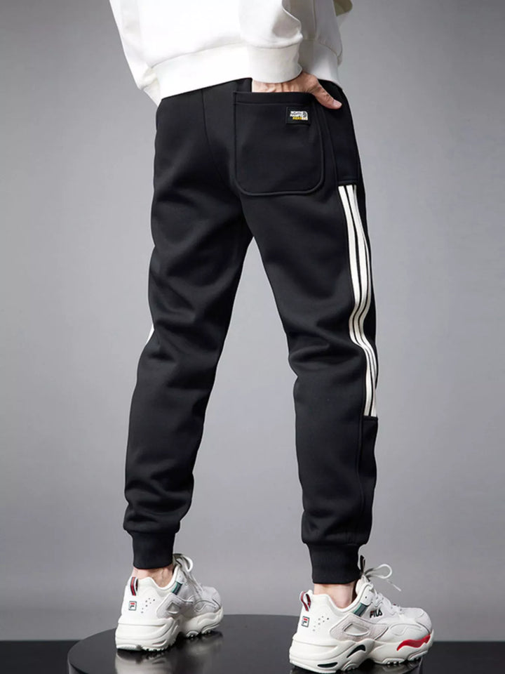 Men's Side Striped Drawstring Joggers