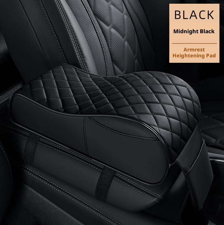 Car armrest box mat-black + red-1 piece