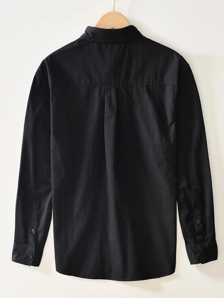Men's Plus Size Button Up Long Sleeve Shirt