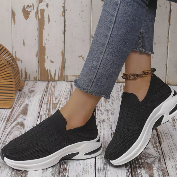 Round Toe Mesh Slip-Ons