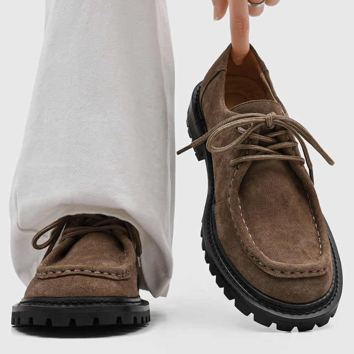 Retro Thick-soled Lace-up Casual Shoes
