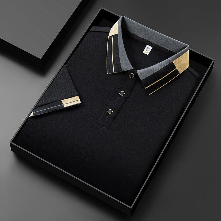 Men's Casual All-matching Summer Lapels Short Sleeve