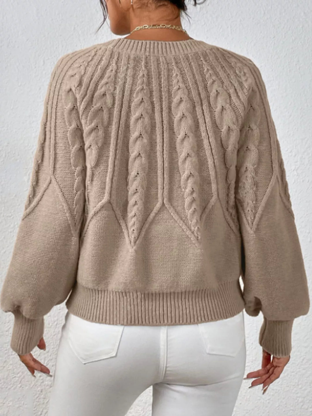Cable Knit Long Sleeve Sweater