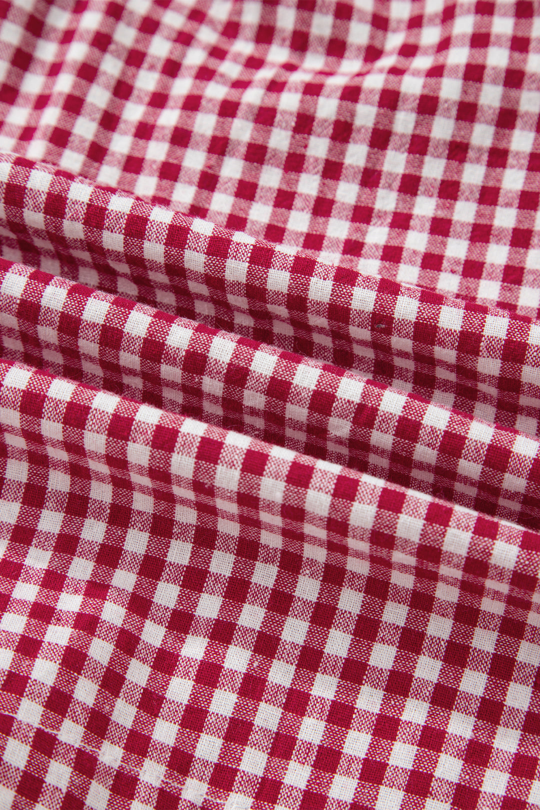 Red Contrast Trim Plaid Print Plus Size Shorts