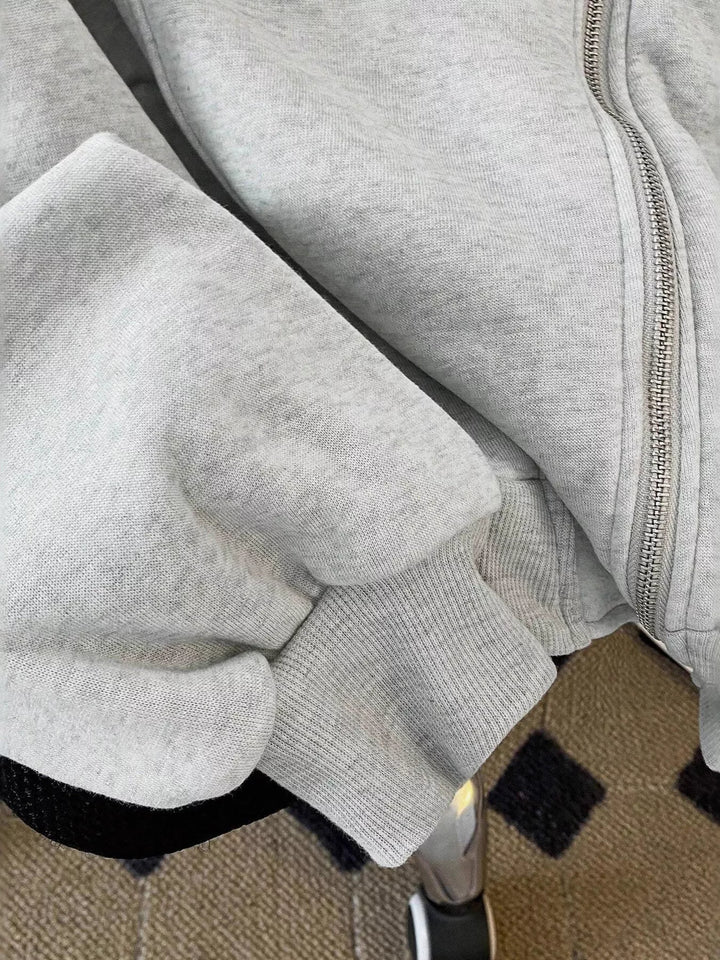 Zip Up Long Sleeve Hoodie