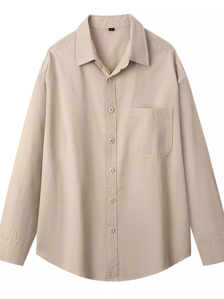 Men's Plus Size Button Up Long Sleeve Shirt