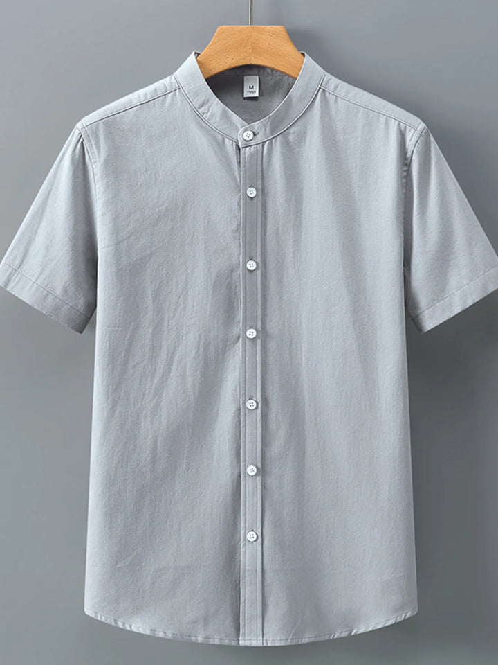 Men's Plus Size Button Up Short Sleeve Shirt