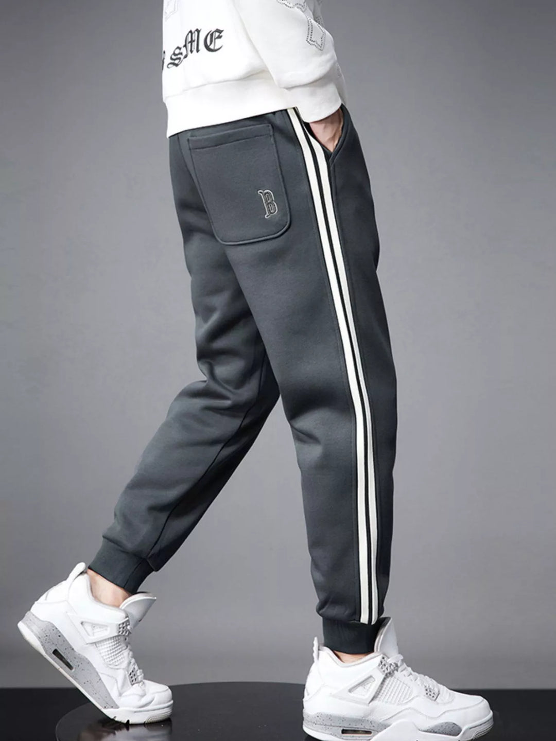 Men's Casual Striped Joggers