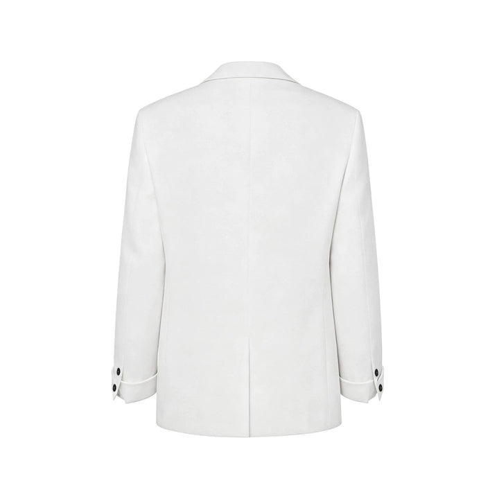 Mens White Suit With Embroidered Tailoring