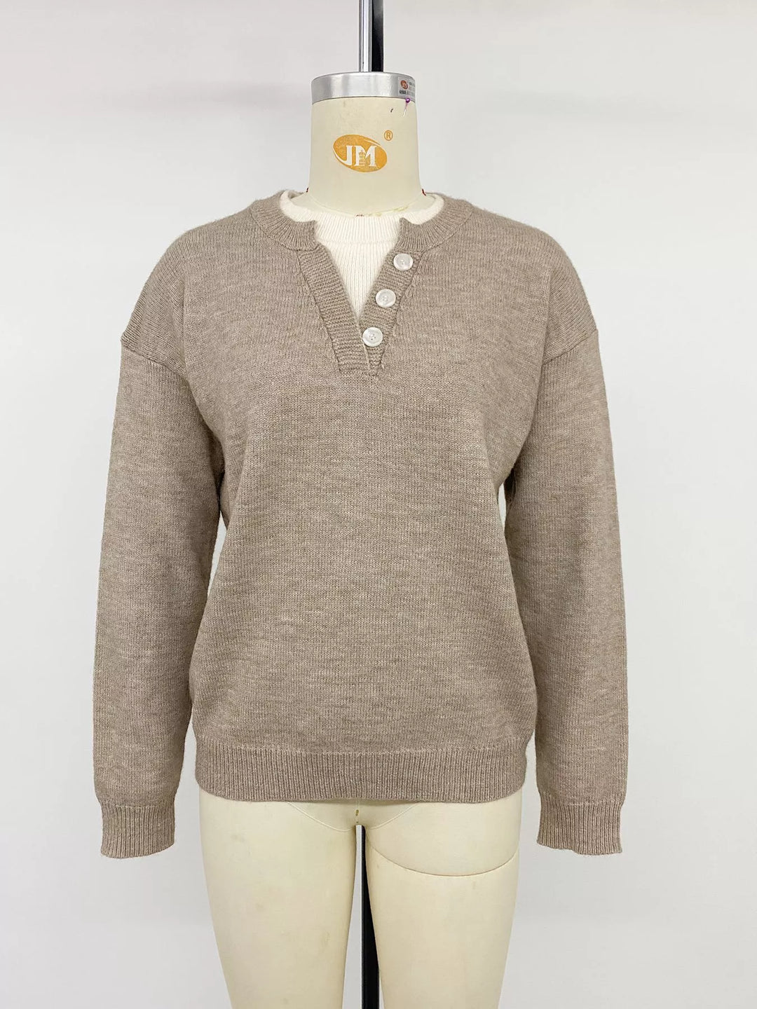 Dropped Shoulder Long Sleeve Sweater