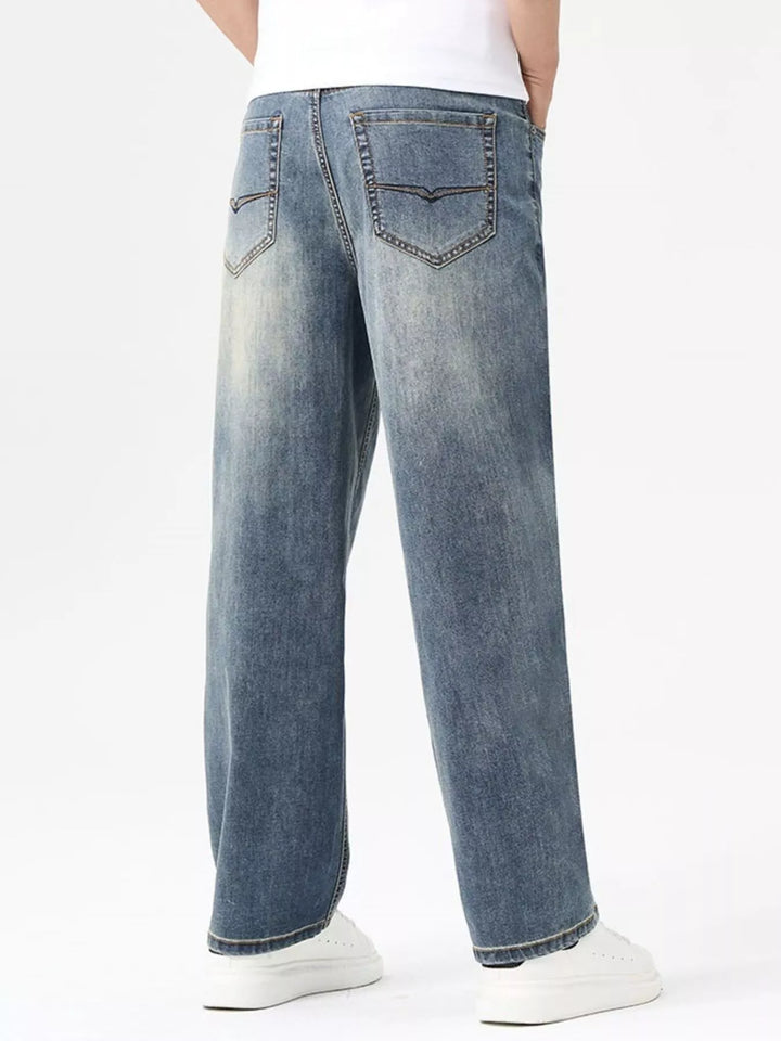 Men's Relaxed Fit Washed Jeans