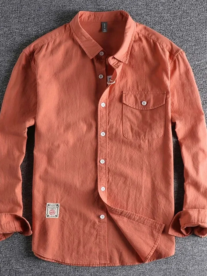 Men's Plus Size Button Down Long Sleeve Shirt