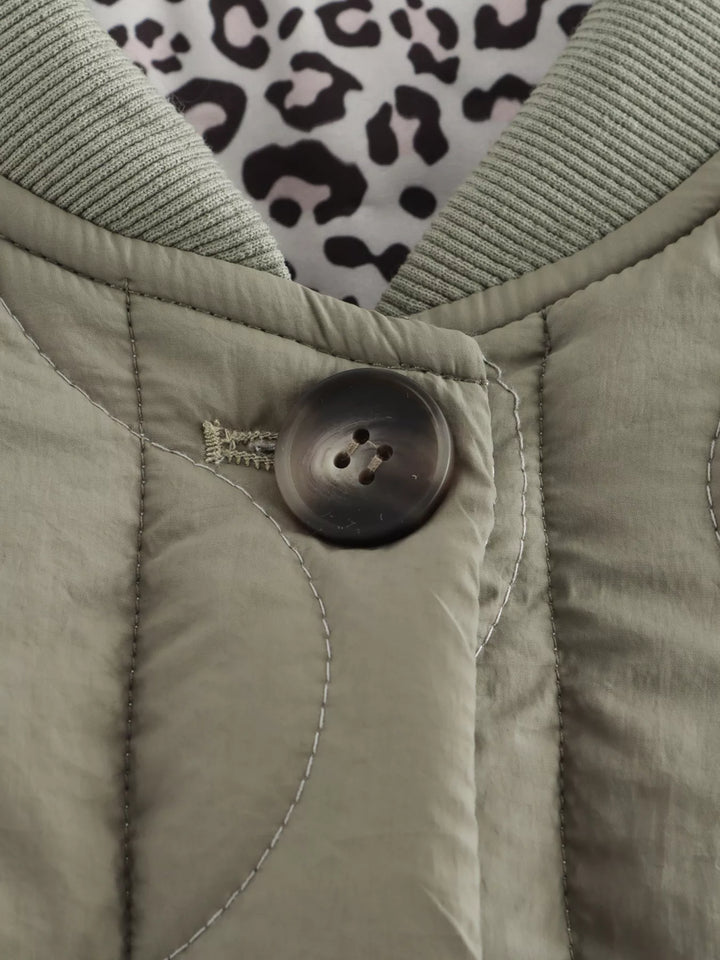 Quilted Button-Down Lightweight Jacket