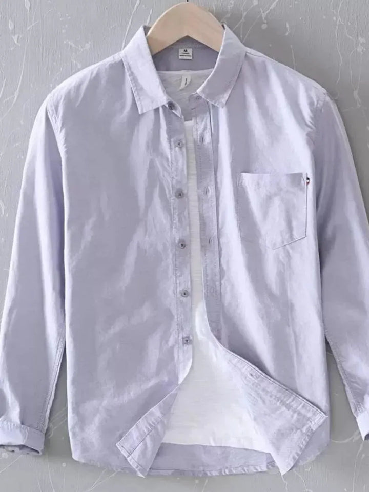Men's Plus Size Button Up Long Sleeve Shirt