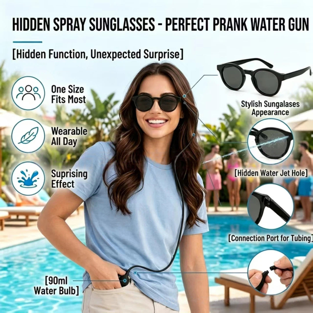 Water-Spraying Goggles Prank Hidden Spray Sunglasses