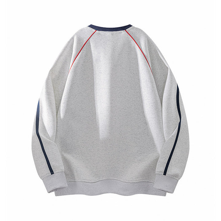 Patchwork Sporty Relaxed-fit Sweatshirt