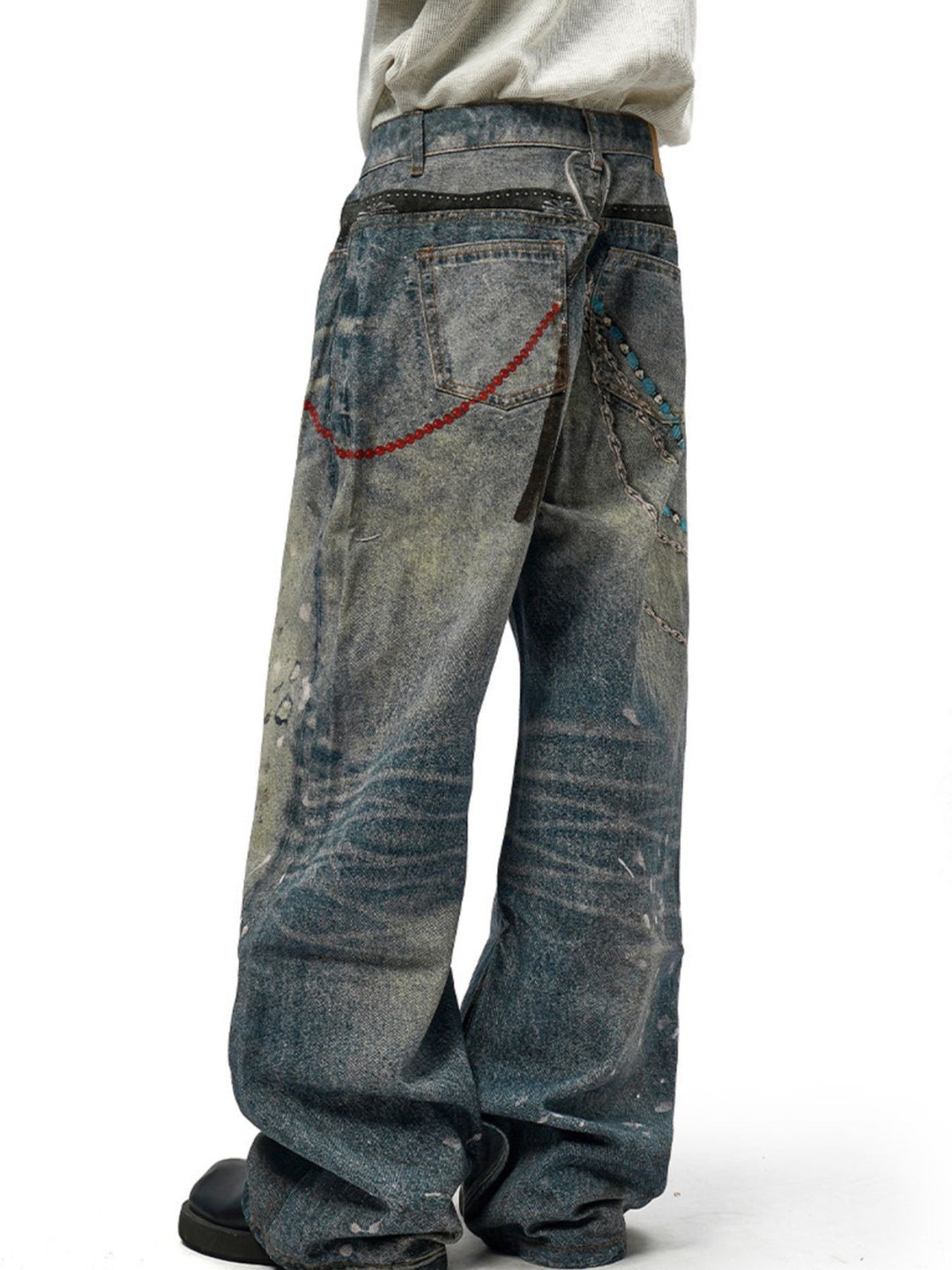 Men's Full Size Wide Leg Jeans Plus Size