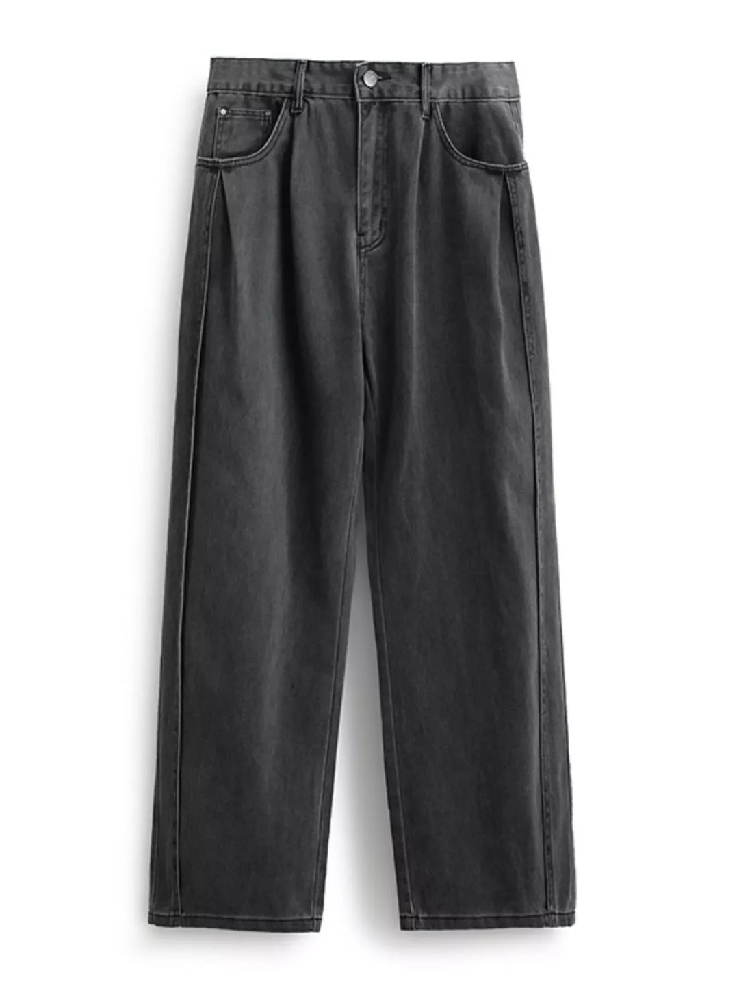 Men's Washed Relaxed Fit Wide Leg Jeans