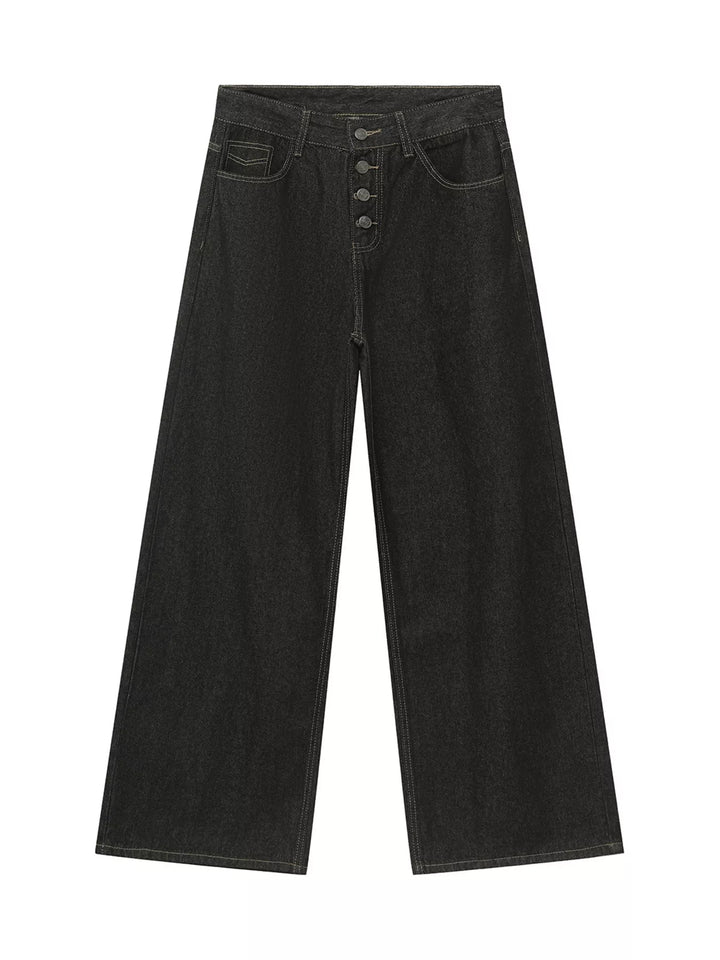 Men's Loose Fit Button-Fly Jeans