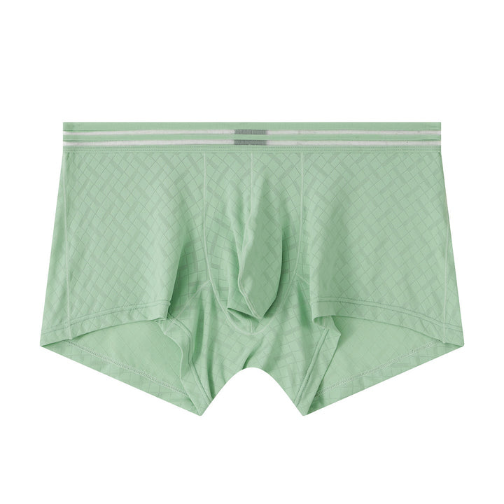 Mens Ice-silk Boxer Briefs Breathable And Cool-feel For Sports