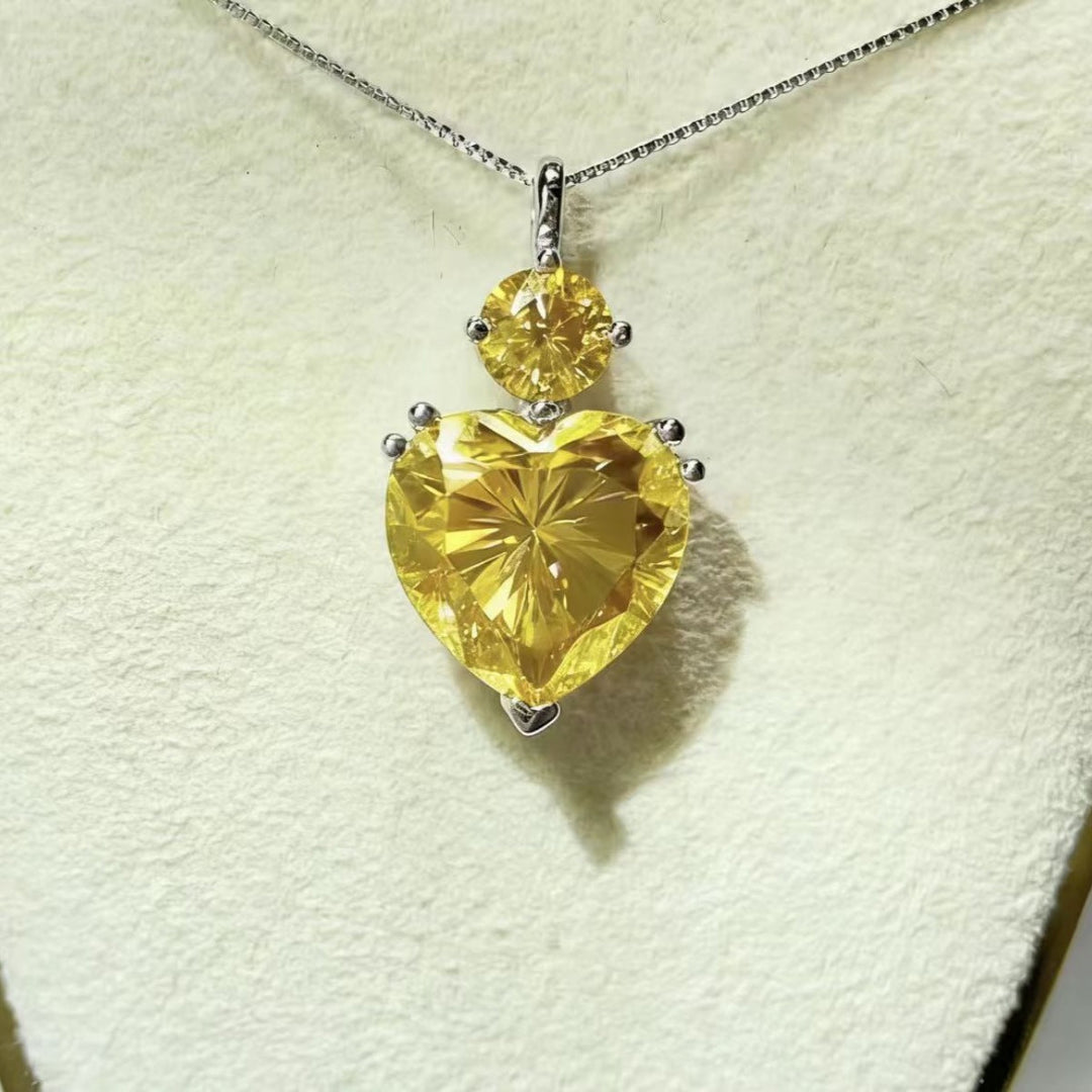 5.5 Carat Moissanite 925 Sterling Silver Pendant Necklace