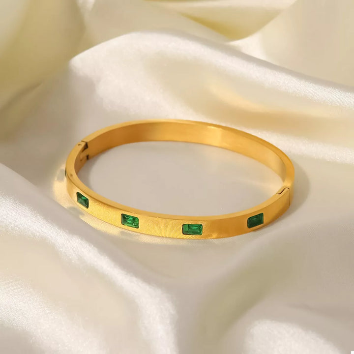 18K Gold-Plated Stainless Steel Zircon Bracelet