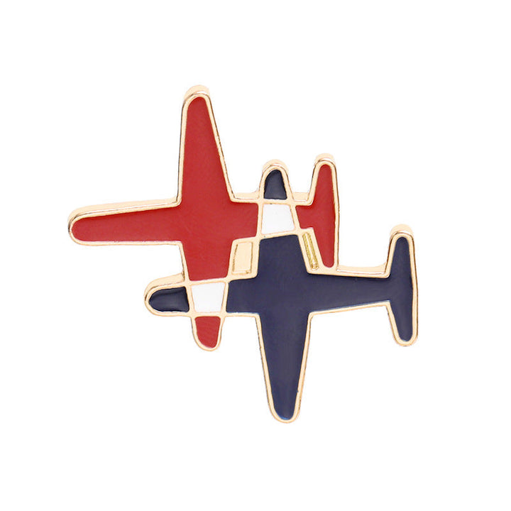 Personalized Alloy Striped Combat Brooch