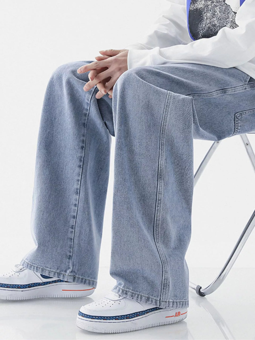 Men's Full Size Wide Leg Jeans Plus Size