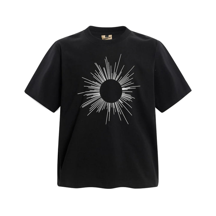 Men's Sunburst Graphic Oversized T-Shirt