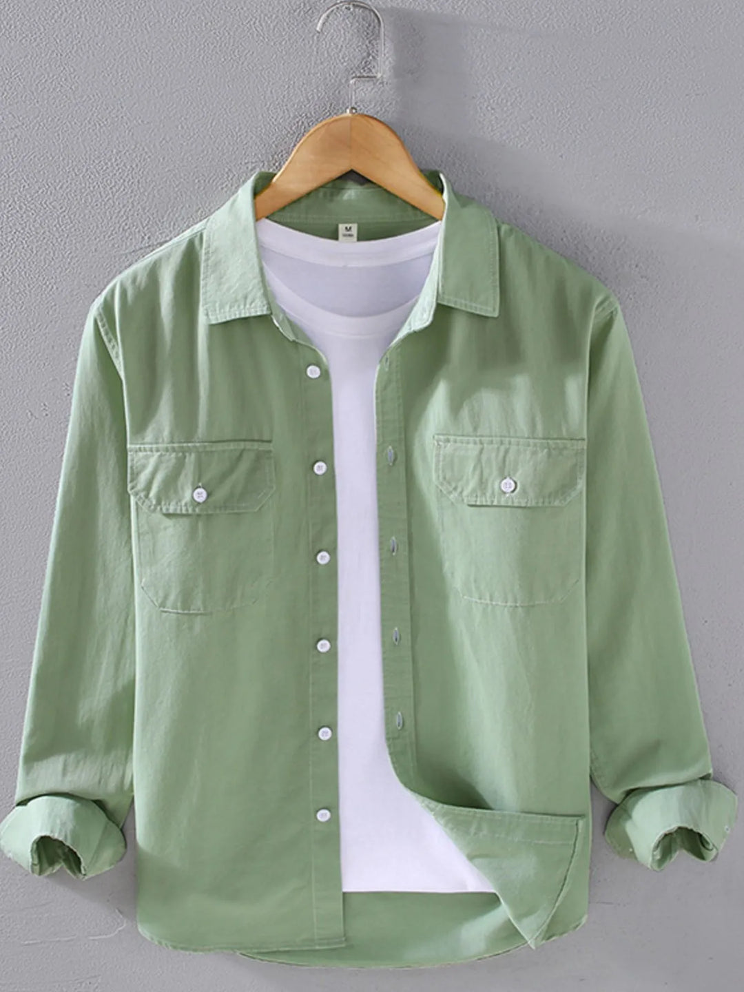 Men's Plus Size Button Up Long Sleeve Shirt