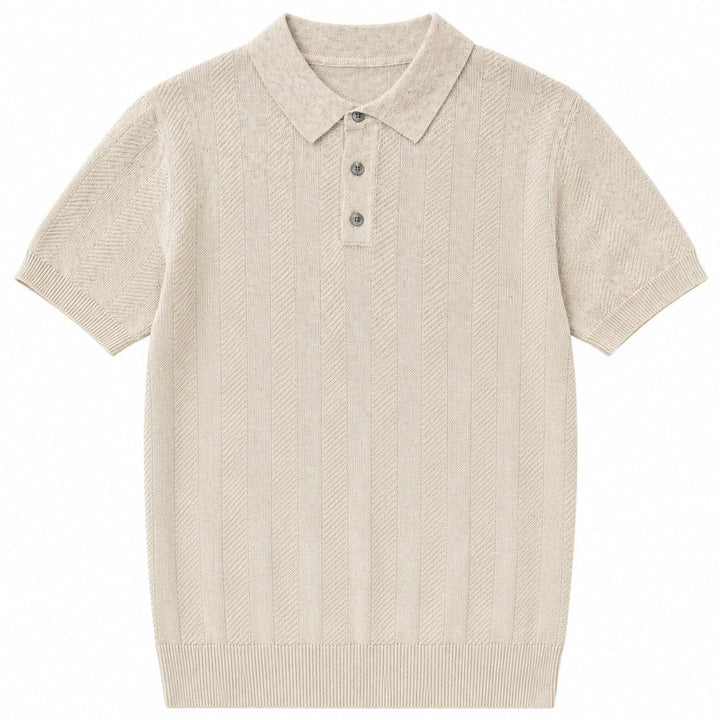 Casual Knitted Short-sleeve Mens Polo Shirt