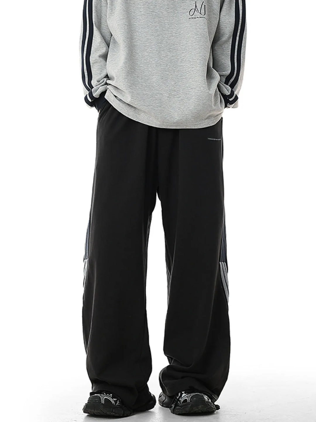Men's Plus Size Side Striped Relaxed Fit Casual Pants